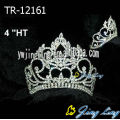 4 Inch Crystal Silve Plated Pageant Crowns