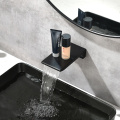 Matte Black Wall Mount Waterfall Faucet Spout