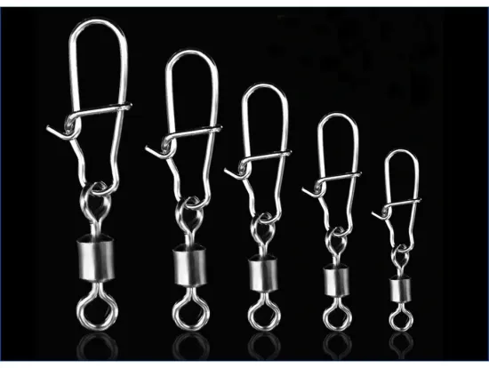 20 Pcs/Lot 2# 4# 6# 8# 10# Rolling Fishing Swivel With Nice Snap Sea Fishing Rolling Swivels Connector Carp Fishing Accessories