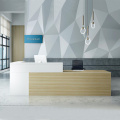 modern white office 2.4m reception desk