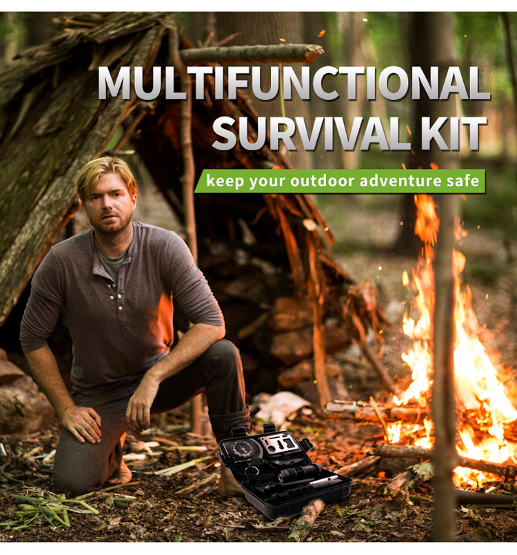 10-in-1 outdoor survival emergency first aid kit