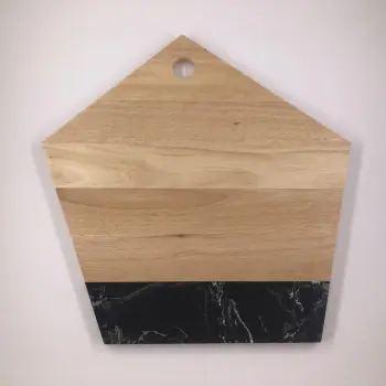 Irregular Marble & Rubber wood cutting board