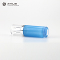 Blue cosmetics container acrylic lotion cylinder bottle