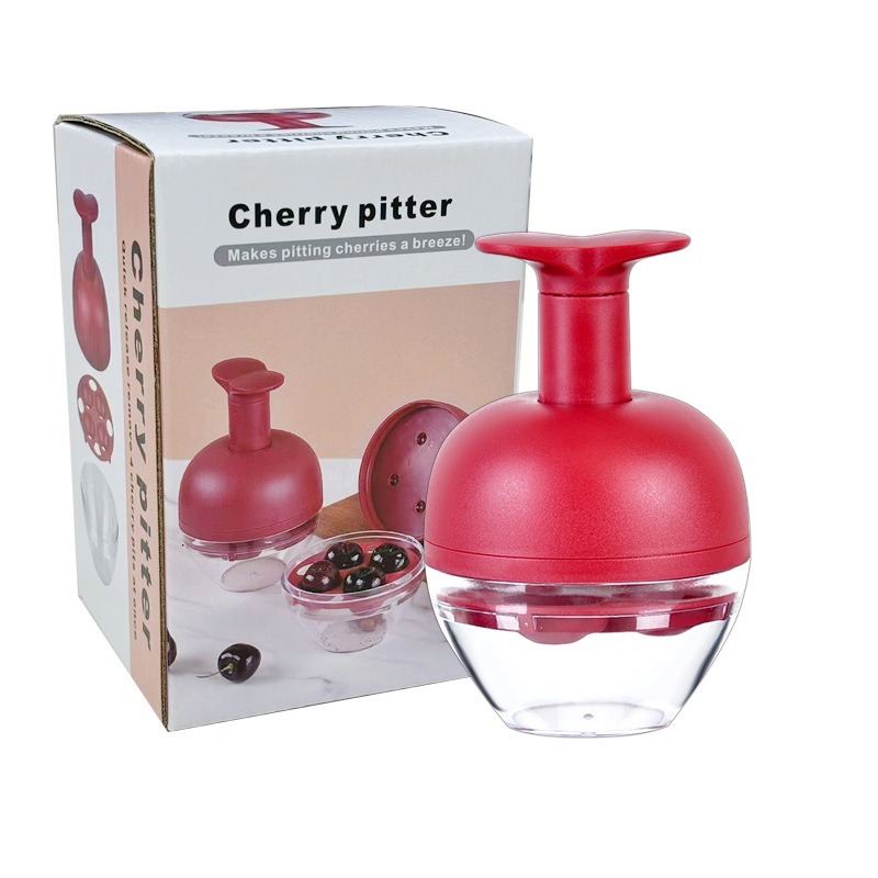 4 Hole Cherry Pitter Tool ABS Press Type Fruit Corer Kitchen Gadget