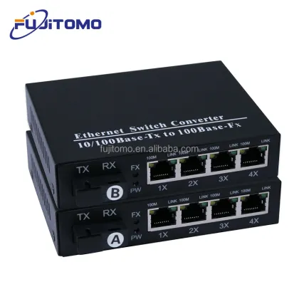 TP-Link Fiber Optic Media Converter 1Fiber 4RJ45 10/100M 1FO
