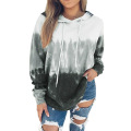 Women Tie Dye Printed Hoodies Tops