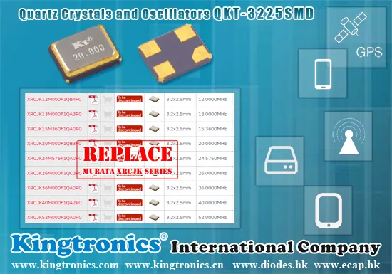 Kt Kingtronics Quartz Crystals and Oscillators Replace Murata XRCJK Series