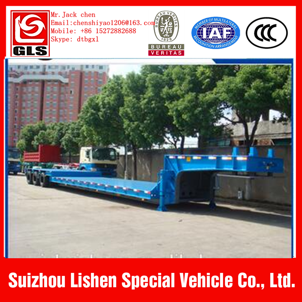 3 axle used low bed trailer