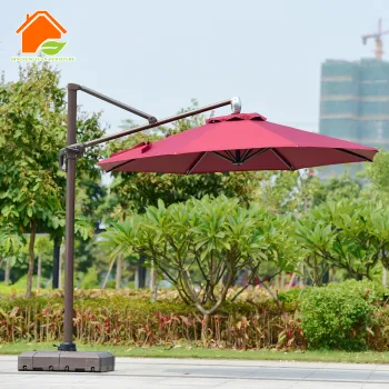 Hot Sale Cantilever Patio Umbrella with Marble Base