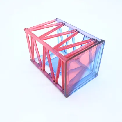 JSM Acrylic Desktop Organizer - Storage Box with Pen Pencil Holder