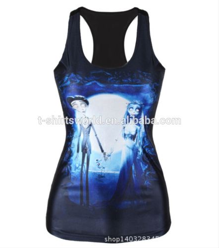 Ladies 3d tank top in hot selling