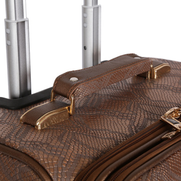 PU leather travel luggage with makeup bag market