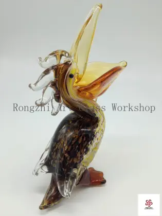 Pelican Bird Glass Sculpture