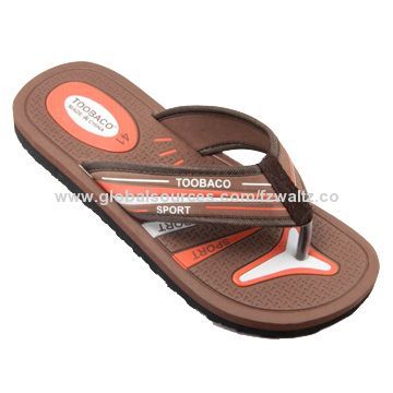 Fashionable Men's Casual Flip-flop with EVA Upper, Insole, Outsole