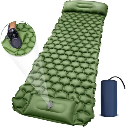 Ultralight Self-Inflating Delta Hiking Air Mattress for Lightweight Backpacking