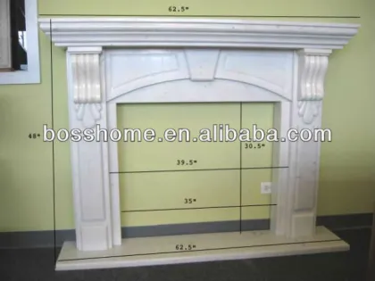 White marble fireplace mantel hogar blanco