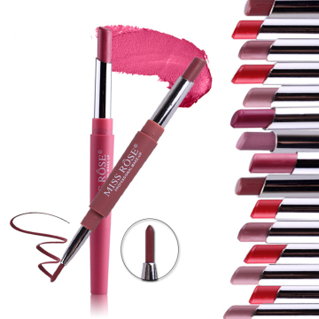 MISS ROSE Multi-function Double-ended Lipstick Pen - Convenient, Stylish, Long-lasting, Waterproof