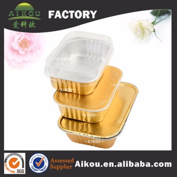 Deep heat sealing aluminum foil food container for microwave oven