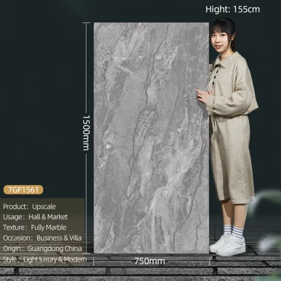 Bathroom Tiles: Black Marble and Porcelain Floor Options - 750x1500mm Size