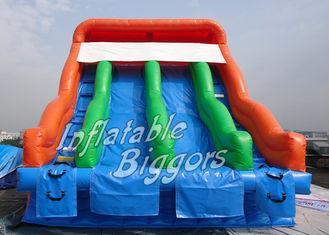 Garden Renting Blow Up Water Slides Double EN71 With Tarpau