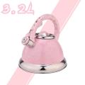 Pink Mirror Stainless Steel Whistling Water Kettle