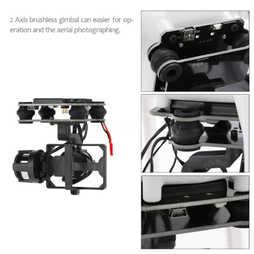 Drone Parts 2 Axis Brushless Gimbal For Gopro
