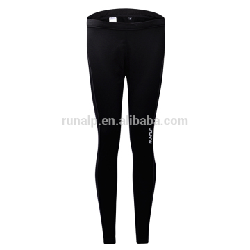 mens running wear elastic long pants with black color