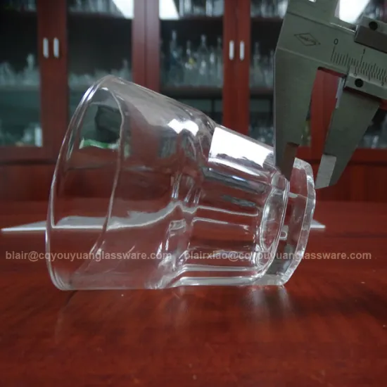 Round Bottom Clear Food Grade Glass Alcohol Whisky Glass Thick Bottom