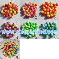 Perlas espaciadoras de plástico acrílico de 6 mm y 8 mm Perlas de arco iris de dos tonos