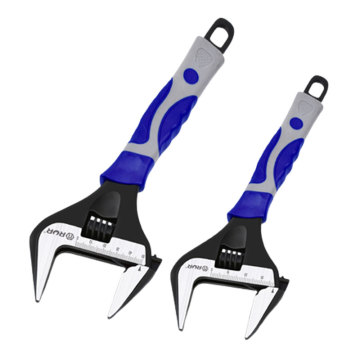 Large opening short handle multipurpose wrench Thin opening short handle black gold Adjustable spanner
