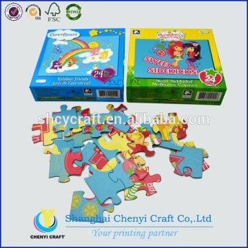 high quality cardboard paper puzzle printing