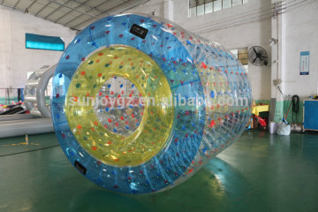 Factory price PVC TPU water toys shinning inflatable water walking roller