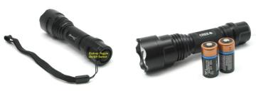 Romisen RC-G4 160 lumens CREE XR-E Q5 led flashlight(2*CR123 & 1*18650 battery)
