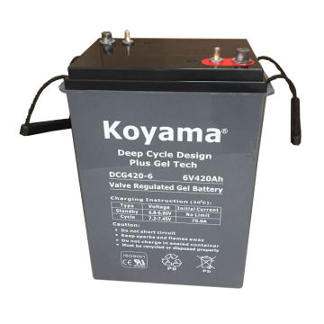 เทคโนโลยีขั้นสูง Deep Cycle Gel Battery 6V 420AH AGM DCG420-6