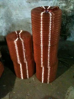 Copper coated welded wire mesh