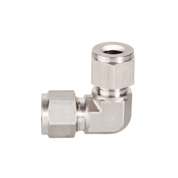 SS316 Stainless Steel Double Ferrules 90 Degree Elbow Compression Tube Fittings