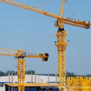 China's 8T Flat Top Tower Crane Qtz125 (6015) - 50m Height and 8 Ton Capacity: Gearbox Engine Motor Pump Construction Equipment