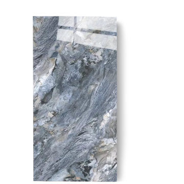 Scandinavian Style Sky Blue Porcelain Floor Tiles 80x260cm Luxury Glazed Marble Texture