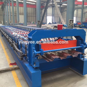 steel floor deck roll forming machine/galvanized decking plate manufacturing line/hydraulic punching floor deck forming machine
