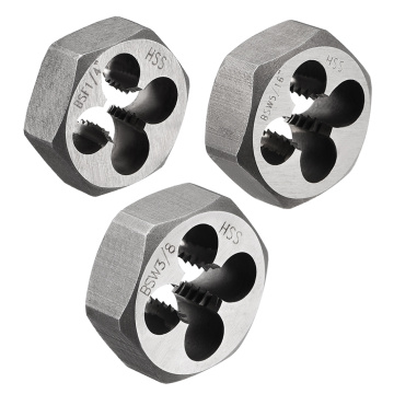 uxcell Hexagon Threading Die BSF Screw Die Tool HSS for Repairing Threads in Stripped Holes or Bolts to form or cut a Male