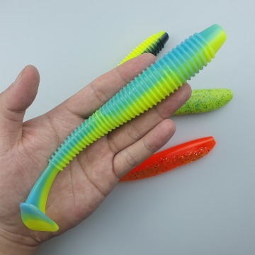Big Shads Soft Fishing Lures: 6 Inch / 7.5 Inch PVC Worm Bait with Paddle Tail