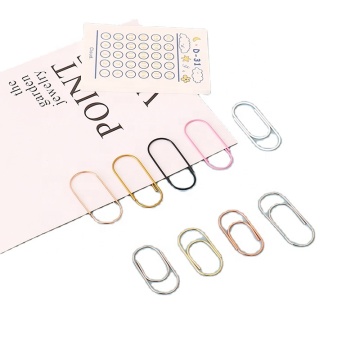Kawaii Big Metal Pink Paper Clips - Hot Sale School Stationery for Book Decoration