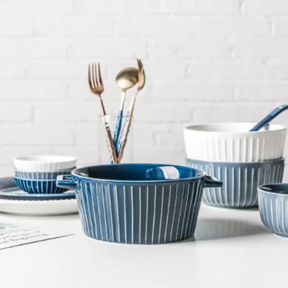 Nordic Style New Bone China Porcelain Tureen with Glass Lid - Wholesale