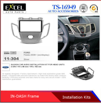 Car Radio Fascia for Ford Fiesta 2008+ Wo/Display (Silver)