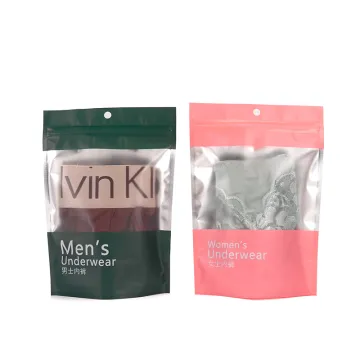 Top Grade Cloth Packaging Bag Clear Printed Plastic Packing Clothes Shirt Underwear Socks Packaging With Slider Zipper Bags