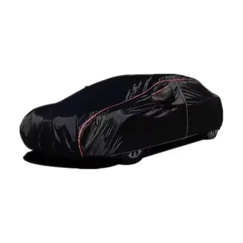 UV Resistant High-Quality Polyester Car Cover - Customizable Black Luxury Protection