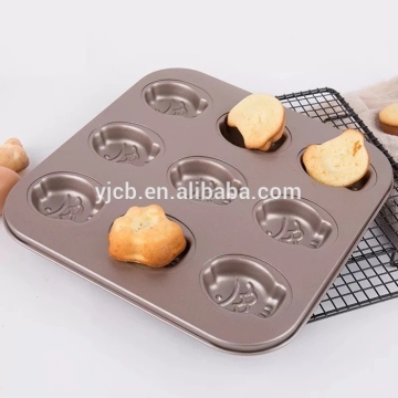 9pcs Madeleine Commercy lustige Karikatur-geformte Kuchenform