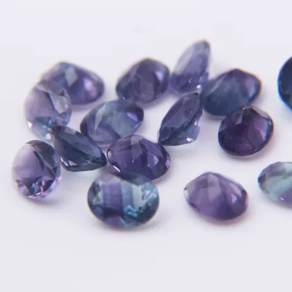 Colored Fluorite Loose Stone Crystal Oval Various Shapes