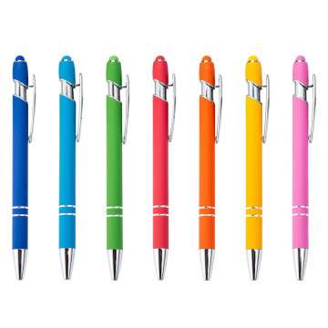 High Quality Metal Ballpoint Pen with Stylus and Logo