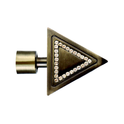 Dreiecks-Diamant-verkrustete Vorhangstangen